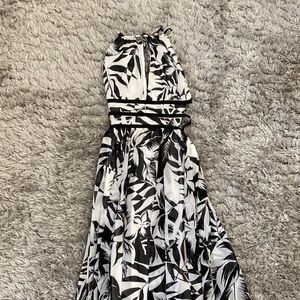 Express white floral maxi dress